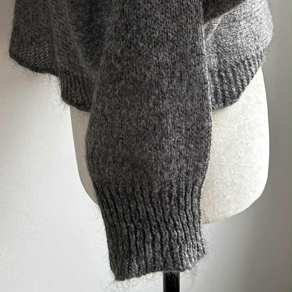 Rebelqueen by Liu Jo Dark Heather Grey Mohair-Blend Dolman Heart Sweater – EU M - Picture 6 of 12